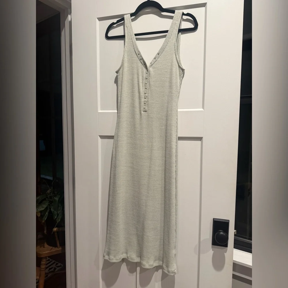 Amuse Society Light Sage Ribbed Knit Dress - Picture 1 of 3